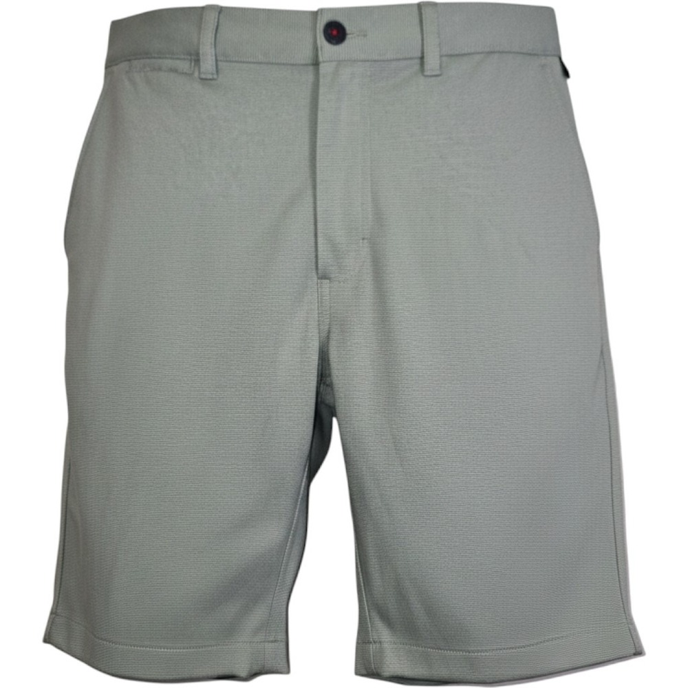 Halsey Sport Mens Golf Shorts Size 35 Green White Micro Stripe Performance
